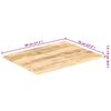 vidaXL Bordplate heltre mango 15-16 mm 80x70 cm