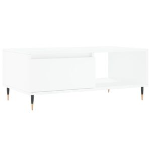 vidaXL Salongbord hvit 90x50x36,5 cm konstruert tre