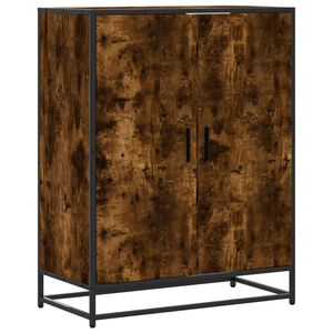 vidaXL Skoskap r&oslash;kt eik 75x38x97,5 cm konstruert tre og metall