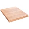 vidaXL Benkeplate til bad lysebrun 40x50x(2-4) cm behandlet heltre