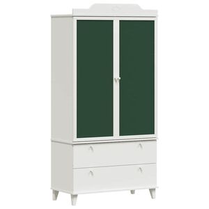 vidaXL Krittstavle Garderobe med skuff ROROS Hvit 90 x 45 x 180 cm