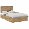 vidaXL Sengestamme med skuff Artisan Eik 120 x 190 cm Konstruert tre