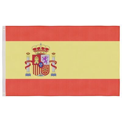 vidaXL Spansk flagg og stang 5,55 m aluminium