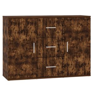 vidaXL Skjenk r&oslash;kt eik 91x29,5x65 cm konstruert tre