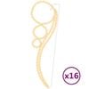 vidaXL Kuleformede taulys 16 stk varmhvit 111,5x35x4,5 cm