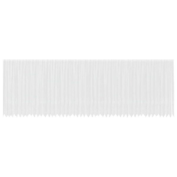 vidaXL Blondegardin med gardiner Blomster Hvit 240 x 1200 cm Polyester