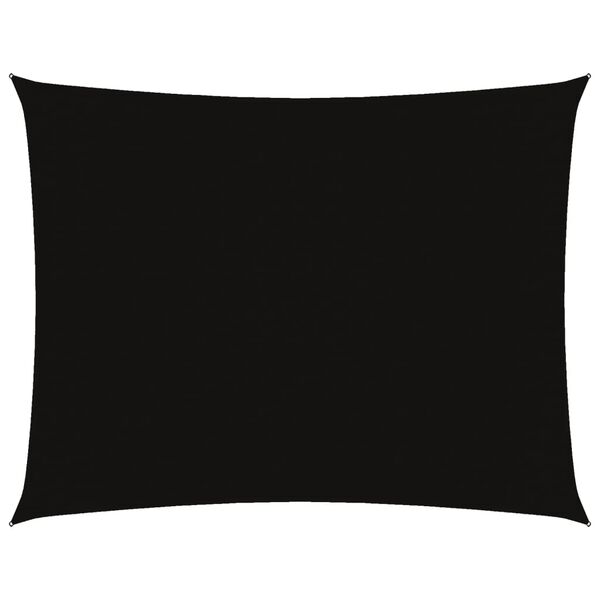 vidaXL Solseil oxfordstoff rektangul&aelig;r 3x6 m svart