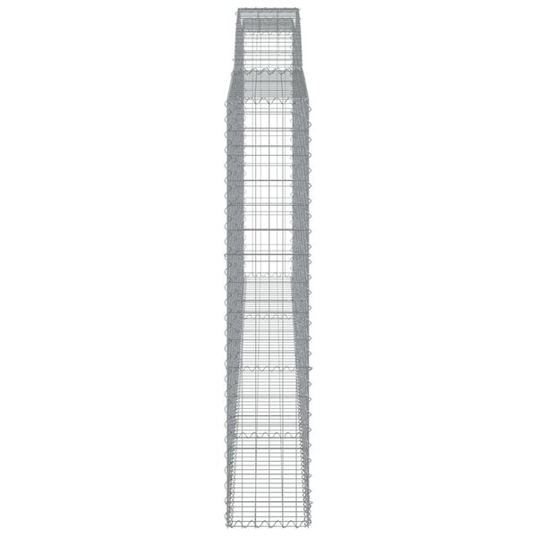 vidaXL Gabionkurv buet 400x30x160/180 cm galvanisert jern