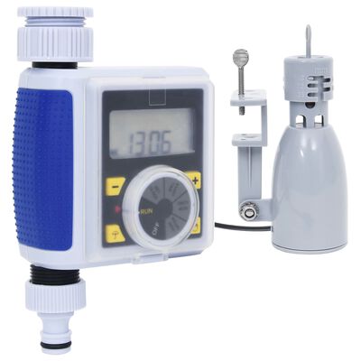 vidaXL Digital vanningstimer for hage med krankobling og fuktsensor