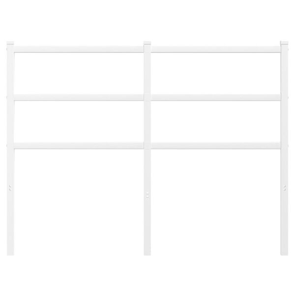 vidaXL Utskiftbar sengegavl i metall hvit 120 cm