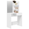 vidaXL Sminkebord med speil hvit MDF 74,5x40x141 cm
