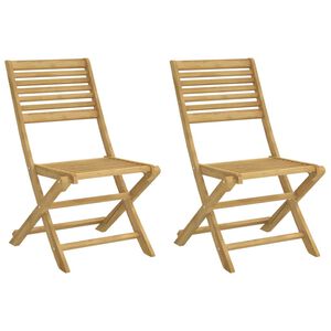 vidaXL Sammenleggbare hagestoler 2 stk 48,5x61,5x87 cm heltre akasie