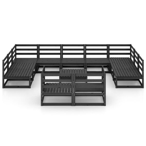 vidaXL Hagesofagruppe 12 deler heltre furu