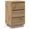 vidaXL Nattbordskap Artisan Eik 39 x 34,5 x 65 cm Konstruert tre