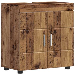 vidaXL Baderomsskapsett med lagring TULUM Gammelt tre 60 x 34 x 63 cm