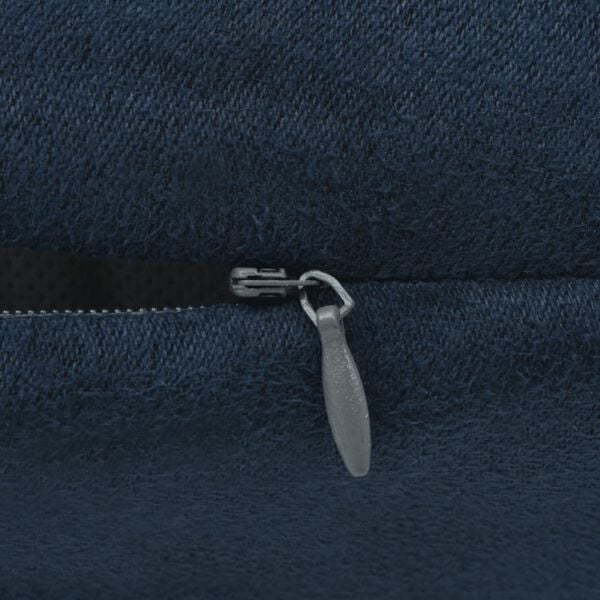 vidaXL Putetrekk 4 stk 80x80 cm Polyester Falsk Semsket Skinn Blå