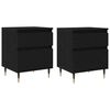 vidaXL Nattbordskap 2 stk. Svart Eik 40 x 35 x 50 cm Konstruert tre