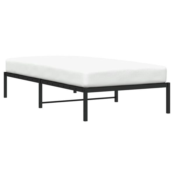 vidaXL Sengeramme i metall svart 107x203 cm