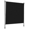 vidaXL Utend&oslash;rs Rullegardin Svart 120 x 270 cm