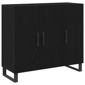 vidaXL Serviesskap Svart Eik 90 x 34 x 80 cm Konstruert tre