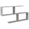 vidaXL Vegghylle Betonggr&aring; 100 x 12 x 50,5 cm Konstruert tre