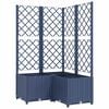 vidaXL Plantekasse med espalier bl&aring;gr&aring; 80x80x136 cm PP