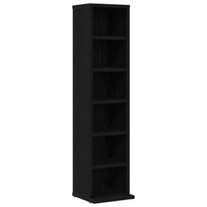 vidaXL CD-skap svart eik 21x20x88 cm konstruert tre