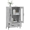 vidaXL Highboard betonggr&aring; 69,5x31x115 cm konstruert tre