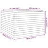 vidaXL Plantekasse voksbrun 70x70x46 cm heltre furu