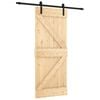 vidaXL Skyved&oslash;r 85 x 210 cm Massiv Furu Tre (Ubehandlet)