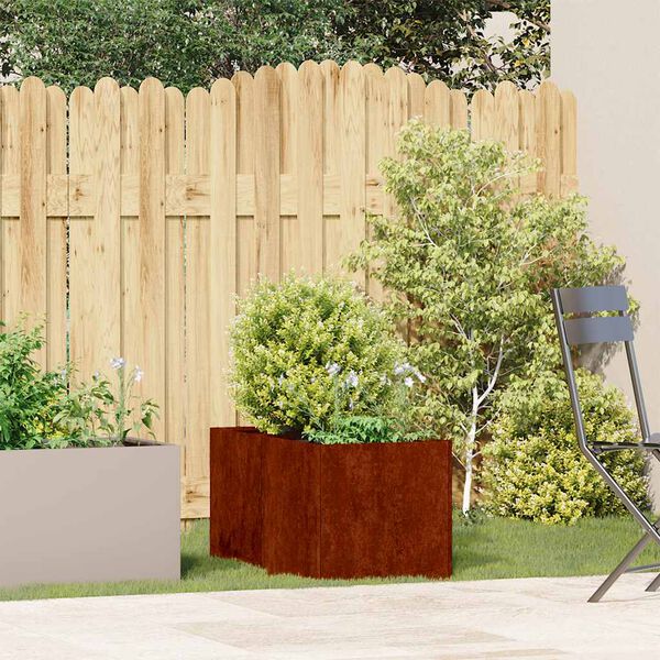 vidaXL Plantekasse rust 40x80x40 cm forvitringsst&aring;l