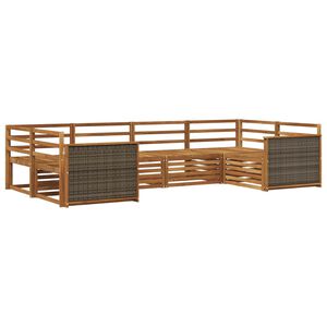vidaXL Utend&oslash;rs sofa-sett 6 pcs Naturlig