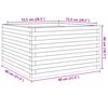 vidaXL Plantekasse 80x80x46 cm heltre douglasgran
