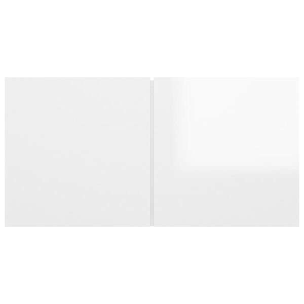 vidaXL Hengende TV-benk h&oslash;yglans hvit 60x30x30 cm