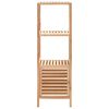 vidaXL Oppbevaringshylle for bad heltre valnøtt 39,5x35,5x123 cm