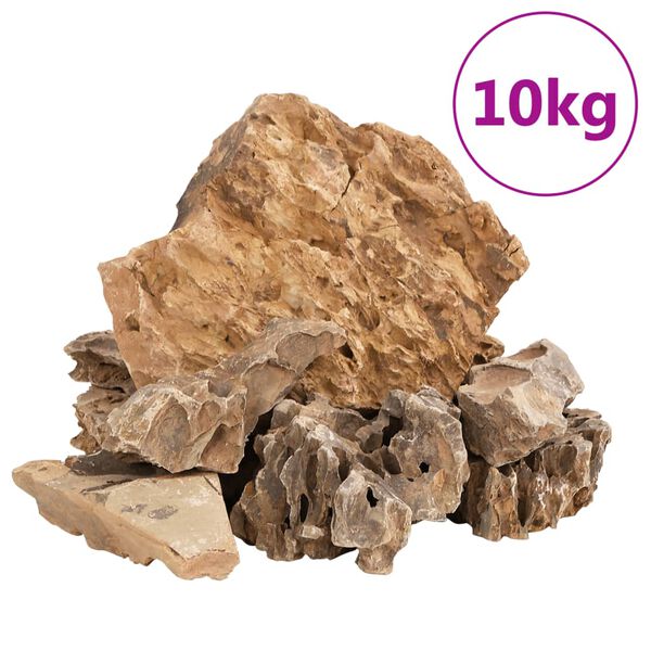 vidaXL Dragesteiner 10 kg brun 5-30 cm