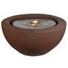 HEISSNER Terrassefontene med LED halvkule 50x50x25 cm rust