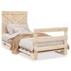 vidaXL Sengeramme med hodegavl 90x200 cm heltre furu