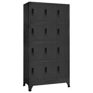 vidaXL Oppbevaringsskap antrasitt 90x45x180 cm st&aring;l