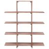 vidaXL Bokhylle 100x30x120 cm heltre teak