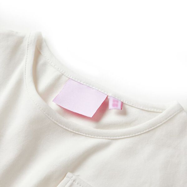 Barnekjole med korte ermer ecru 140