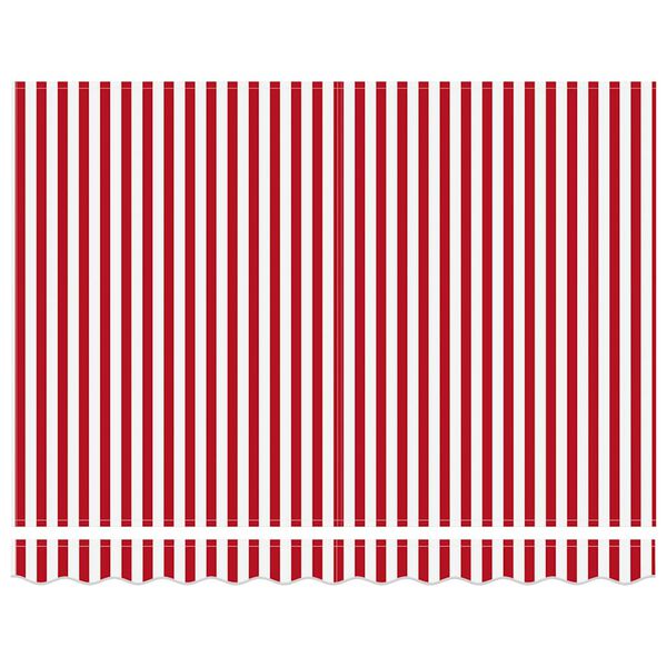 vidaXL Innvendbar Markise R&oslash;d og Hvit 300 x 250 cm Polyester og Metall