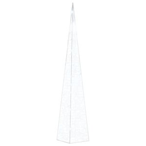 vidaXL Dekorativ LED-lyskjegle i akryl kaldhvit 90 cm