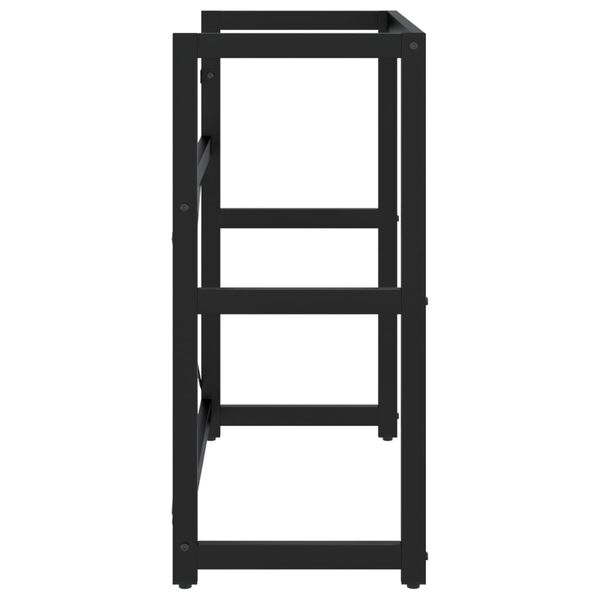 vidaXL Badehylle svart 79x38x83 cm jern