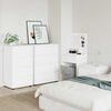 vidaXL Oppbevaringsskap 2 pcs Hvit 60 x 48 x 105 cm Konstruert tre