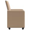 vidaXL Spisebordsstoler med hjul 2 pcs Cappuccino 57 x 66 x 94 cm
