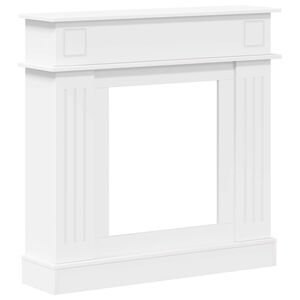 vidaXL Peisramme Hvit 102 x 26 x 100 cm Konstruert tre