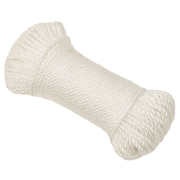 vidaXL Arbeidstau hvit 3 mm 25 m polypropylen