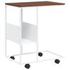 vidaXL Sidebord med hjul hvit 55x36x63,5 cm konstruert tre