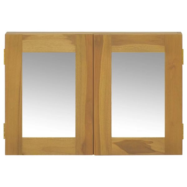 vidaXL Speilskap 60x10x40 cm heltre teak
